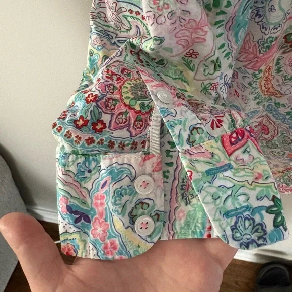 Beautiful Watercolor Paisley Button-Down - Picture 4 of 6